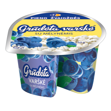 „Grūdėta” varškė su mėlynėmis