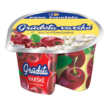 „Grūdėta” varškė su vyšniomis