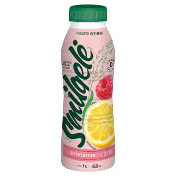 Jogurto gėrimas su avietėmis ir citrina