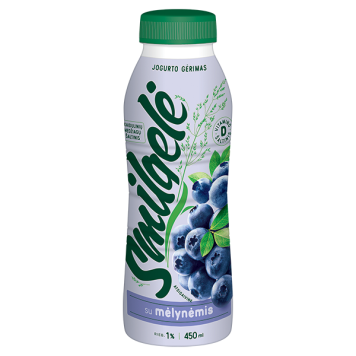 Jogurto gėrimas su mėlynėmis