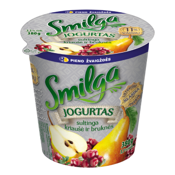 Jogurtas sultinga kriaušė ir bruknės