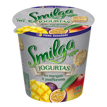 Jogurtas su mangais ir pasifloromis